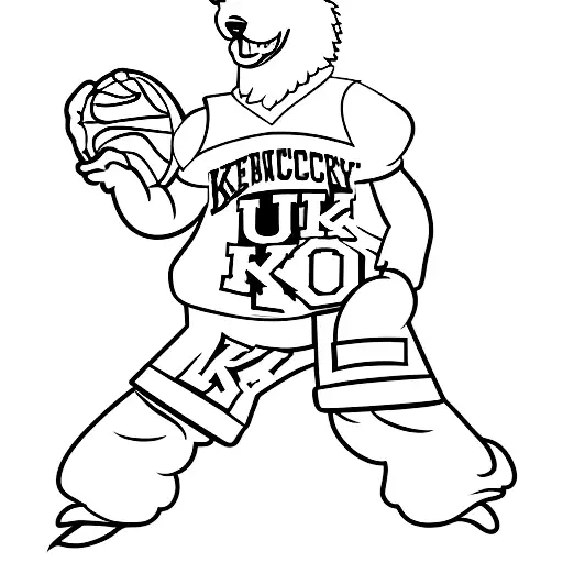 Mr. Kentucky wearing a University of Kentucky basketball jersey tattoo design idea