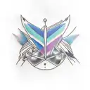 A combination tattoo with aspects of the following three bands: Radiohead, The Smiths and Daft Punk in black and white  tattoo design idea