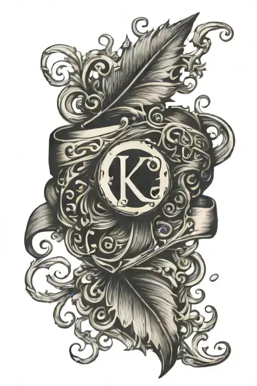 Lost wedding ring. Need a 'K' tattoo on ring finger. Prefer unique and cool design. Initials: ARV, KRV, KAV. Prefer blac tattoo design idea