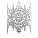 druid worrior ogham tattoo design idea