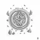 druid worrior ogham tattoo design idea