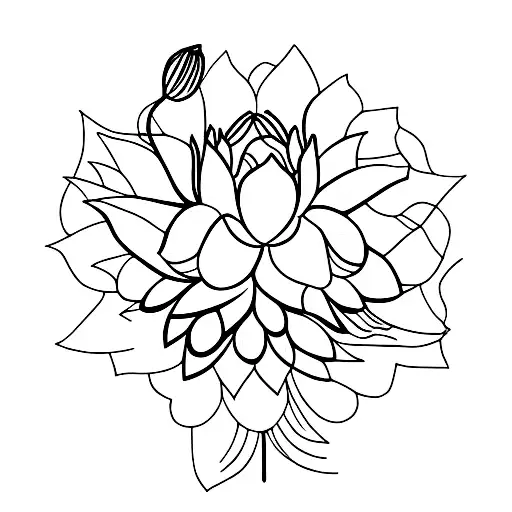 Lotus Flower butterfly  tattoo design idea