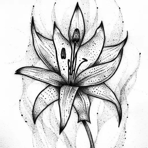 Lily tattoo design idea