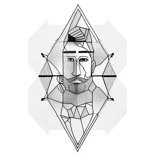 lonely man tattoo design idea
