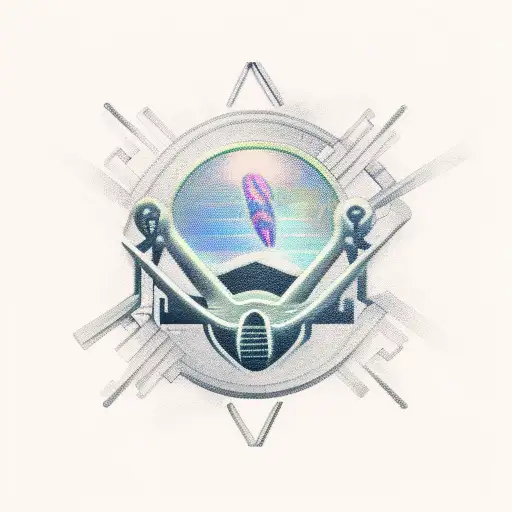 Combine elements of industrial music and nature tattoo design idea