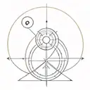 yin yang compass tattoo design idea