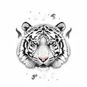 A tiger made of ice cream scoops with a cherry on top tattoo design idea
