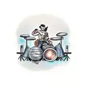 drums tattoo design idea