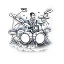 drums tattoo design idea