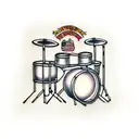 drums tattoo design idea