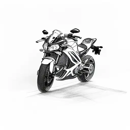 sportbike accident at night  tattoo design idea