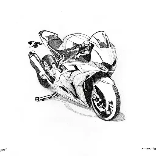 sportbike crash. midnight tattoo design idea