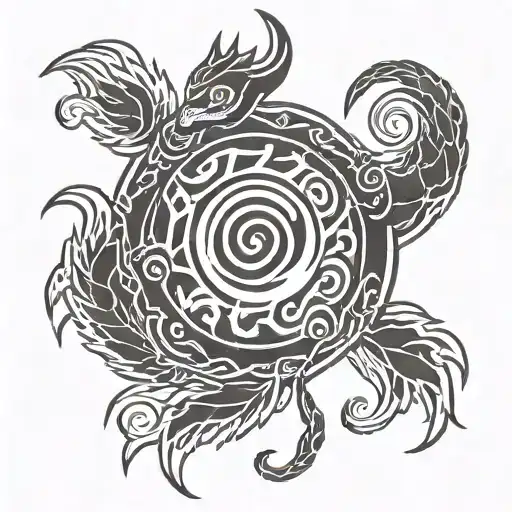 Naruto nine tail seal tattoo design idea