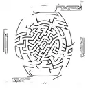 interconnected maze with an open path, representing the journey to find clarity and escape the complexities of overthink tattoo design idea