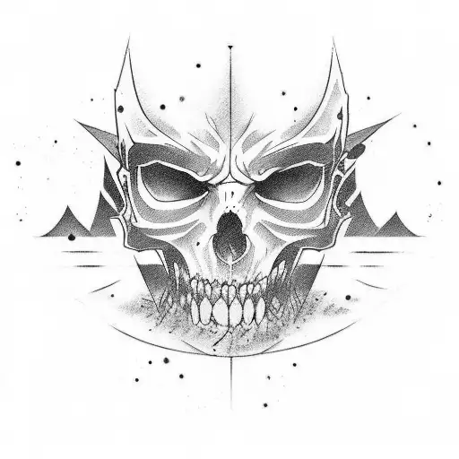 Combine elements from your favorite movies and anime in a dynamic composition tattoo design idea