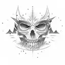 Combine elements from your favorite movies and anime in a dynamic composition tattoo design idea