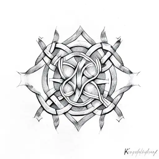 Celtic Knotwork paislies tattoo design idea