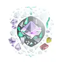 potion bottles, crystals, planchette and witchy things tattoo design idea