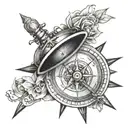 Compass Fortune Favors tattoo design idea