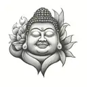 fat buddha tattoo design idea