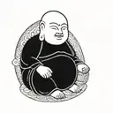 fat buddha tattoo design idea