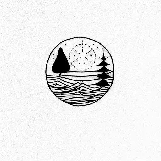 traveling forever tattoo design idea