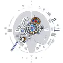 A clockwork brain with gears and wires symbolizing the complexity of ADHD and the passage of time tattoo design idea