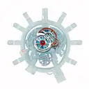 A clockwork brain with gears and wires symbolizing the complexity of ADHD and the passage of time tattoo design idea