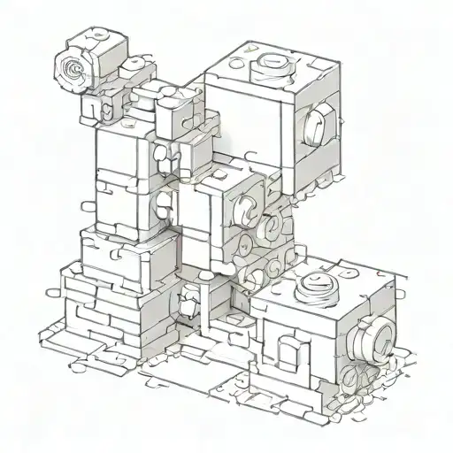 lego brick tattoo design idea