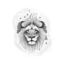 lion and lamb tattoo design idea