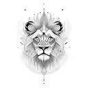 lion and lamb tattoo design idea