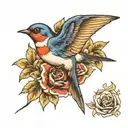 swallow tattoo design idea