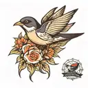 swallow tattoo design idea