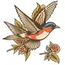 swallow tattoo design idea