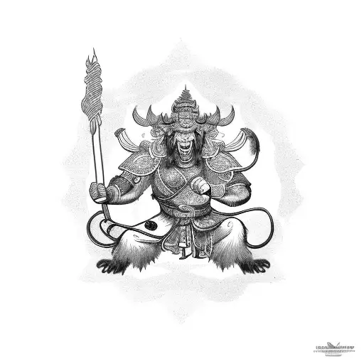 monkey king tattoo design idea
