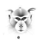 chinese monkey, dog, and rabbit tattoo design idea