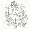 inside out in gradient tattoo design idea