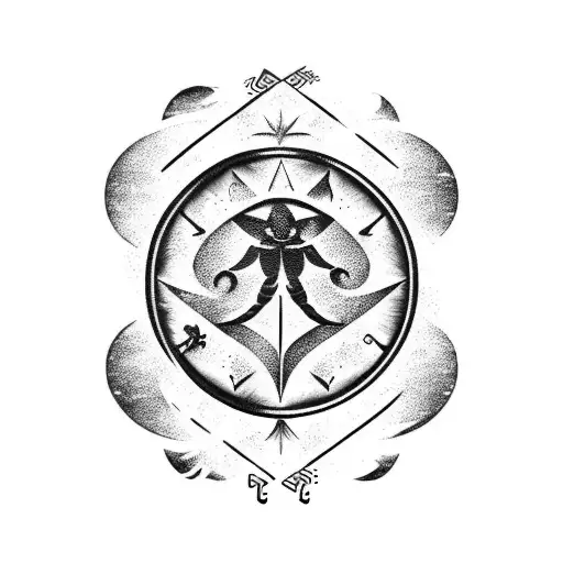 zodiac signs Sagittarius, Cancer, Pisces and Scorpio tattoo design idea