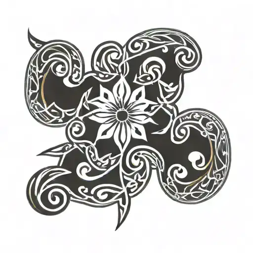 pictish design featuring birlinn tattoo design idea