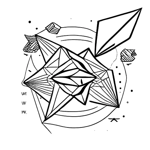 paper plane tattoo design idea