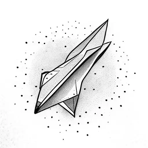 3 small paper planes flying apart tattoo design idea