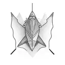 paper plane tattoo design idea