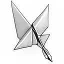 paper plane tattoo design idea