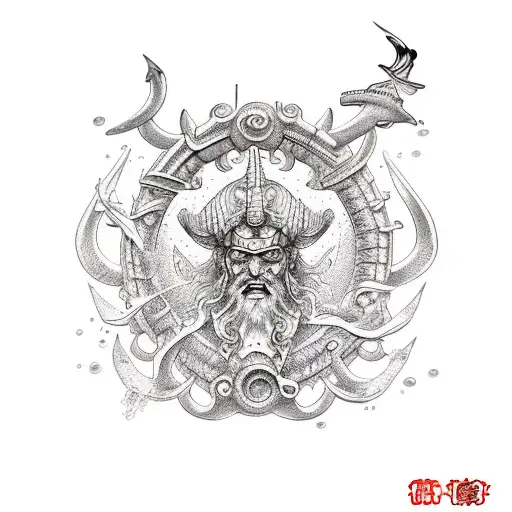 Poseidon  tattoo design idea