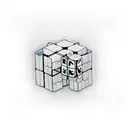 business man body with rubix cube head  tattoo design idea