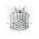 business man body with rubix cube head  tattoo design idea