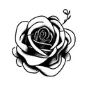 Rose tattoo design idea