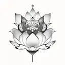 lotus flower with brain tattoo design idea