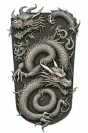 chinese dragon,rat & dog tattoo design idea