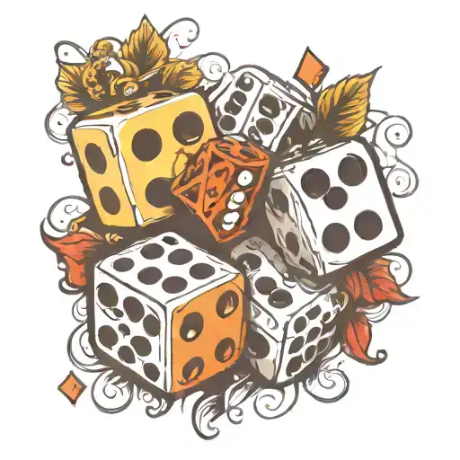 dice tattoo design idea